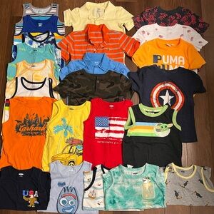 Boys Summer Shirt Bundle Size 5T Tank Top T-Shirt Clothing Lot